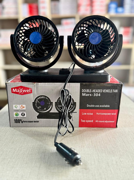 Universal 360 Degree Super Flexible Car Double Head Fan